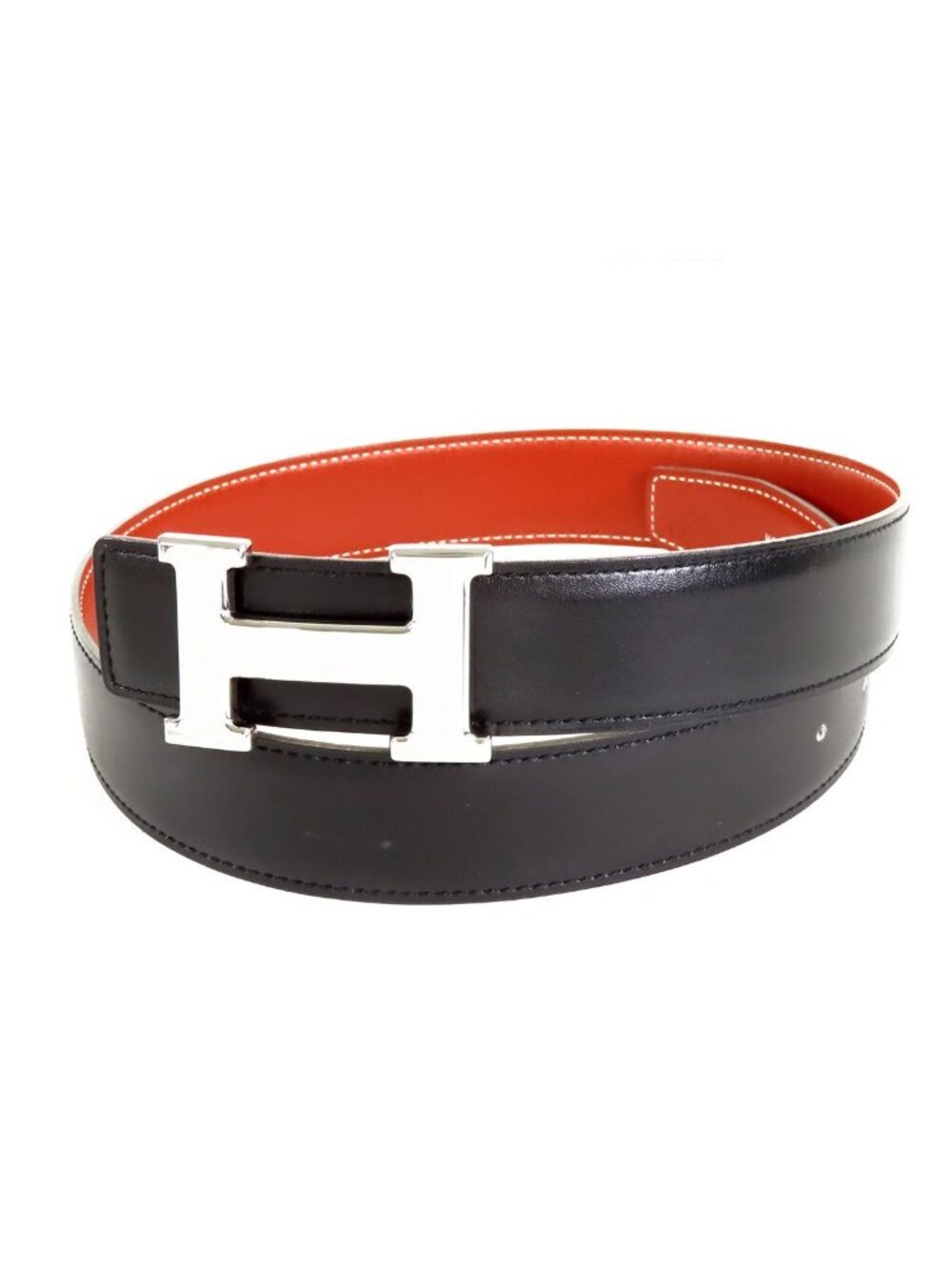 Hermes Constance Belt Black